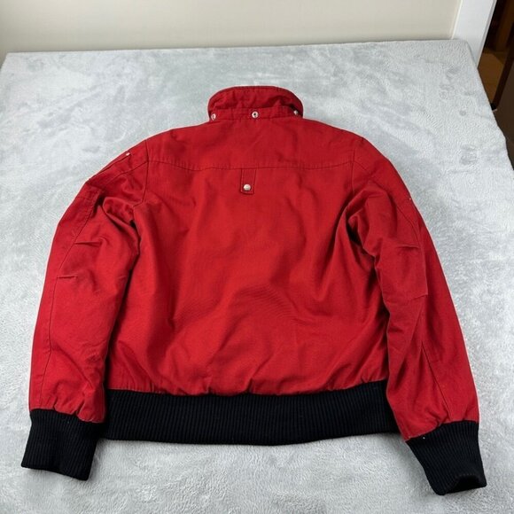 Moose knuckles Red Bomber Jacket Women’s Size L - Picture 2 of 16